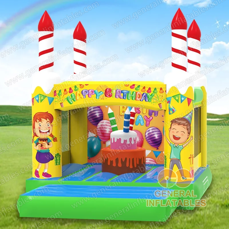 Birthday cake bounce house