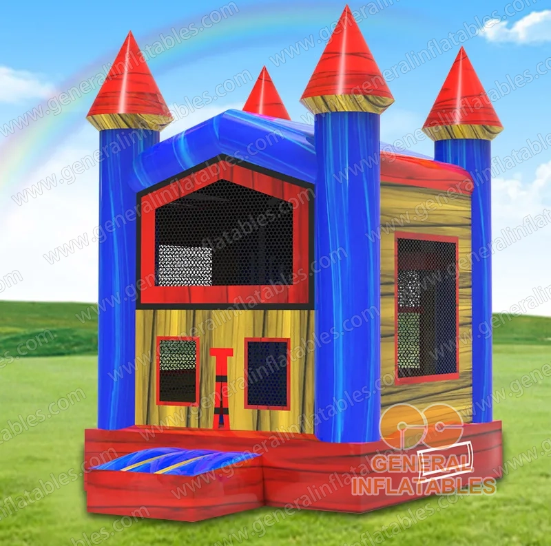 Mini Blue and Red Castle Jumper