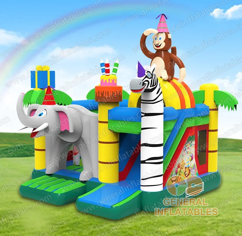 Multiplay Animal Birthday Party Bouncy Castle