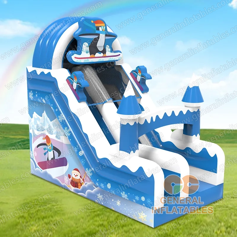 Penguin skiing slide