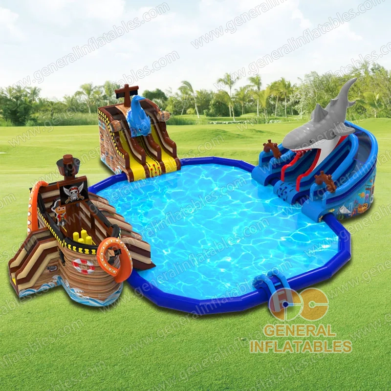 Pirate inflatable pool water park